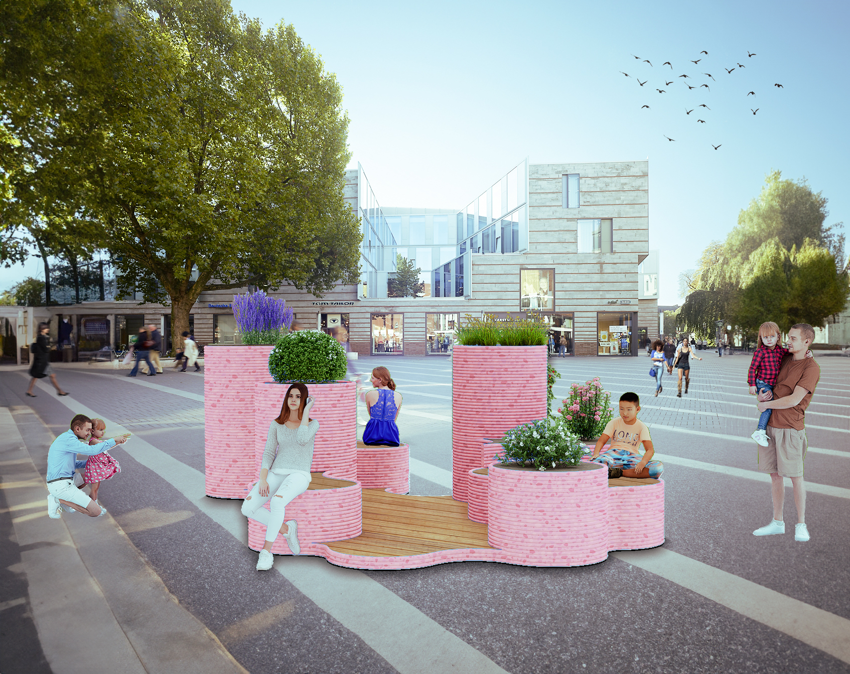 3D gedrucktes Stadtmobiliar aus recycelten Kunststoffabfällen für ein lebendiges Münster